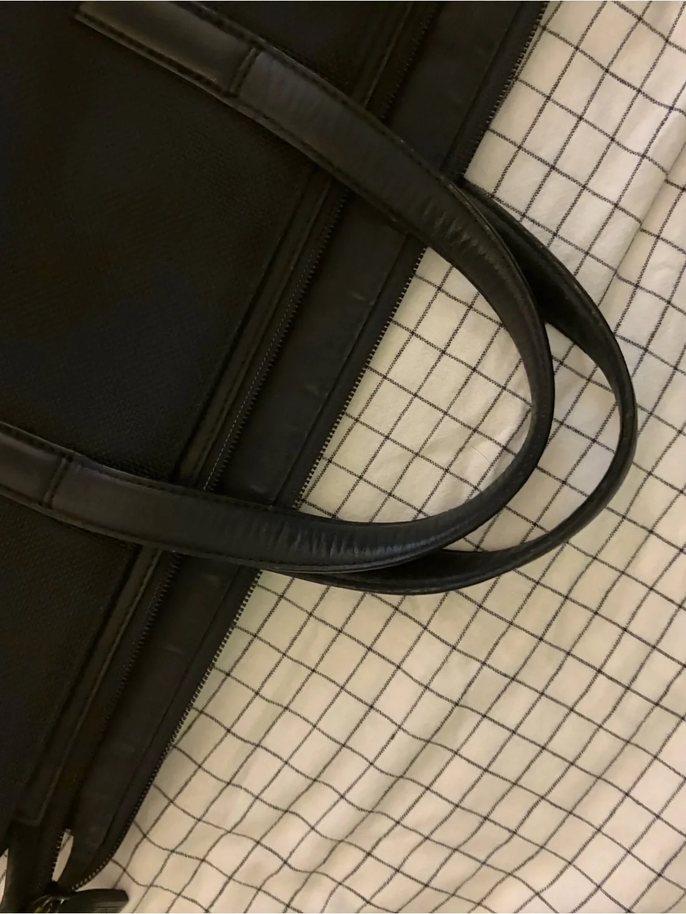 Tumi Black Laptop Bag - Structured Office Tote